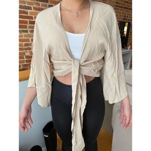 Revolve tan crop top